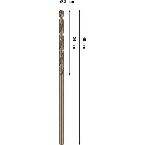 Metallborr HSS-CO 2,0x24/49 mm, 1-pack