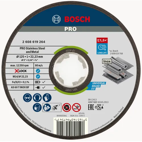 Kapskiva X-Lock Inox & Metall 125 mm