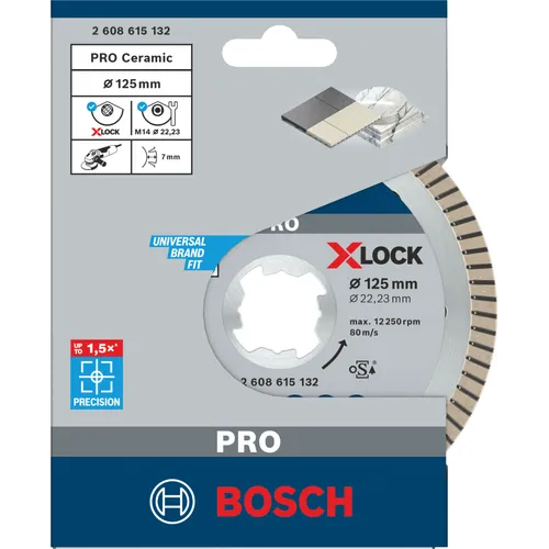 Diamantkapskiva X-Lock Ceramic Extra Clean 125 mm