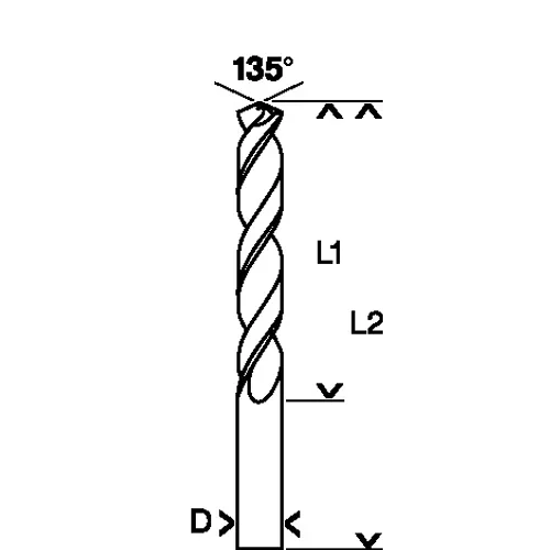 Metallborr HSS-CO 4,0x43/75 mm, 1-pack