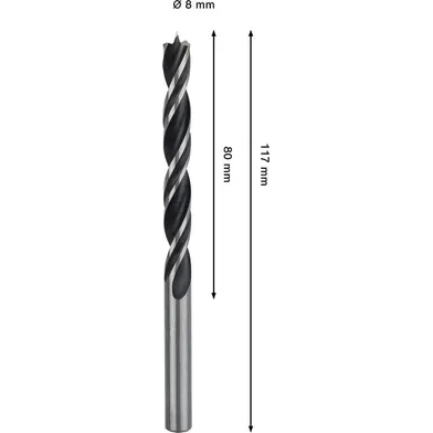 Träspiralborr pro 8x80/117 mm, 1-pack