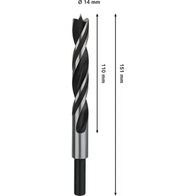 Träspiralborr pro 14x110/151 mm, 1-pack