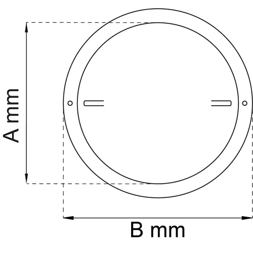 Tallriksventil 280 90 mm, Vit