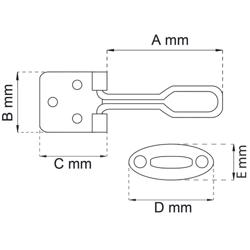 Trådhasp 67 mm, FZB