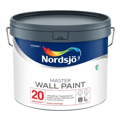 Väggfärg Master Halvmatt 20 BW (Vit), 10 l