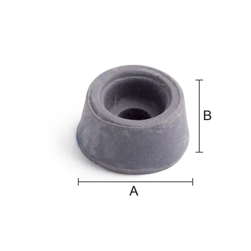 Gummibuffert 20 mm, Grå, 5-pack
