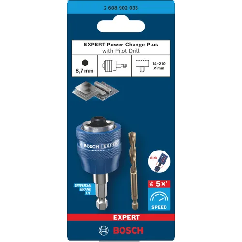 Hålsågadapter Power Change Plus Hex inkl. HSS-Co Metallborr 7,15x65 mm