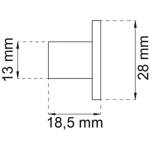 Knopp Charlie 28 mm, Borstad nickel