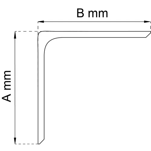 Konsol Alu 65x100 mm, Vit