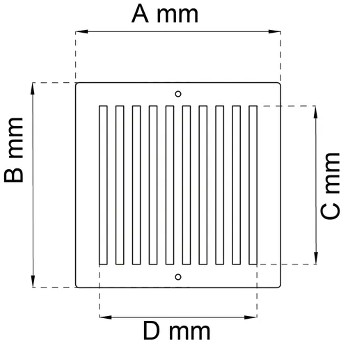 Evakueringsgaller 912 125x125 mm, Vit