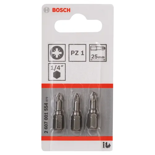 Bits PZ 25 mm Extra Hard PZ1, 3-pack