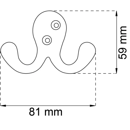 Dubbelkrok Smide 81x59 mm
