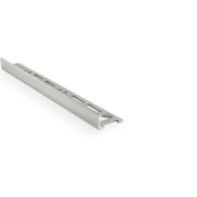 Kakellist Rak, Alu. 12,5 mm, Silvereloxerad blank