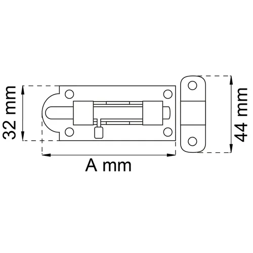 Skjutregel 75 mm, FZB, kolv 8 mm