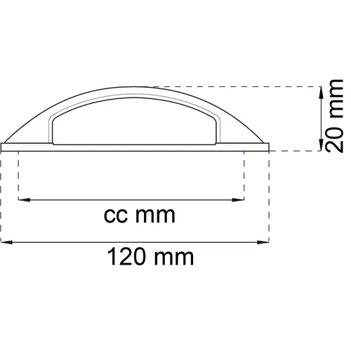 Kökshandtag Felicia 120 mm, Krom, 86 c/c, 2-pack