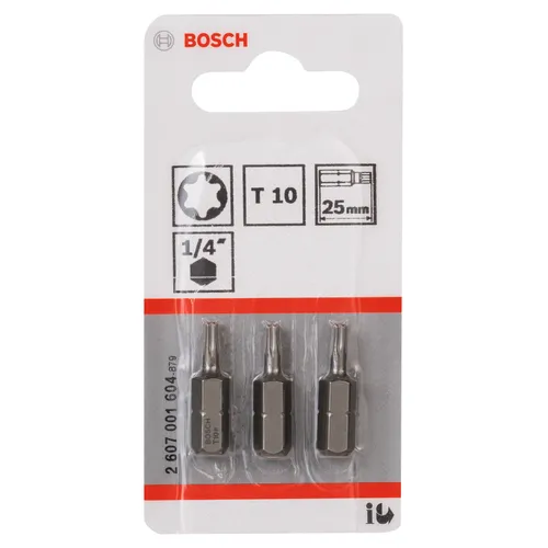 Bits Torx 25 mm Extra Hard T10, 3-pack