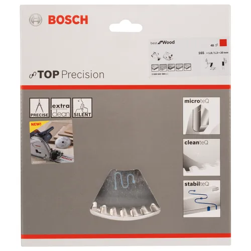 Cirkelsågklinga Top Precision Trä 165/20 mm, 48T