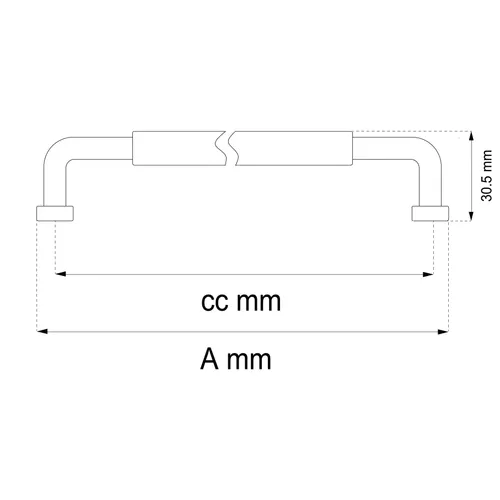Kökshandtag Maja 140 mm, Krom, 128 c/c, 2-pack