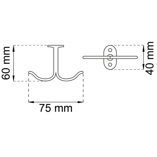 Krok 140 Svart aluminium, 2 pack