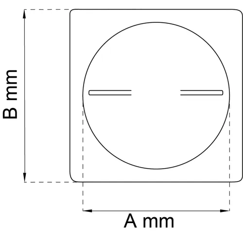 Tallriksventil 85 100 mm, Aluminium