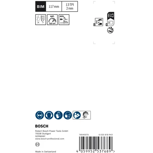 Sticksågblad T 308 BF Hårdträ 117 mm, 5-pack