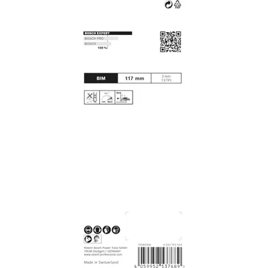 Sticksågblad T 308 BF Hårdträ 117 mm, 5-pack