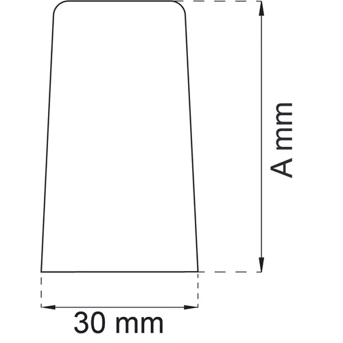 Dörrstopp 65 mm, Svart