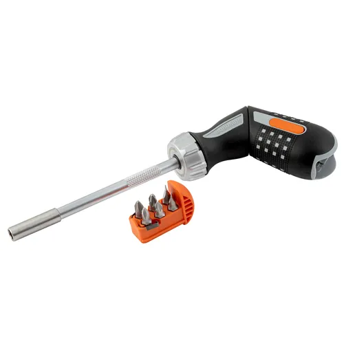 Spärrskruvmejsel för bits m. pistolgrepp Inkl. 6 st 1/4'' bits