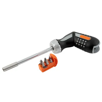 Spärrskruvmejsel för bits m. pistolgrepp Inkl. 6 st 1/4'' bits
