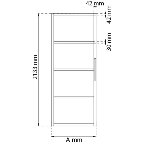 Dörr Square Svart/Klarglas 2133x1000 mm