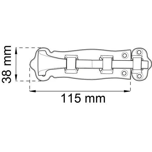 Skjutregel smide 115 mm