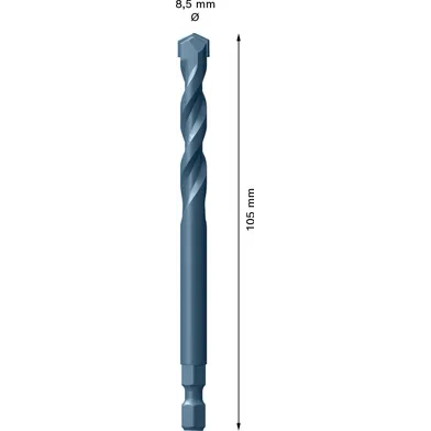 Centreringsborr Power Change Plus TCT-G Carbide 8,5x105 mm