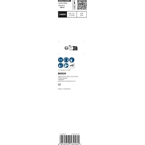 Tigersågblad S 1155 CHC EXPERT Thick Tough Metal 225 mm