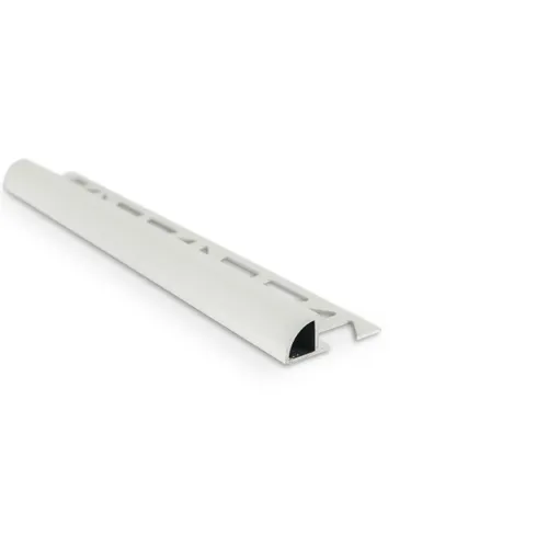 Kakellist Kvartsrund, Alu. 10 mm, Vit