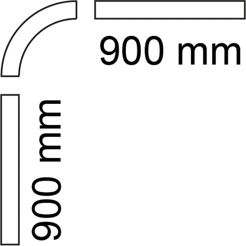 Draperiskena 900x900 mm, Vit