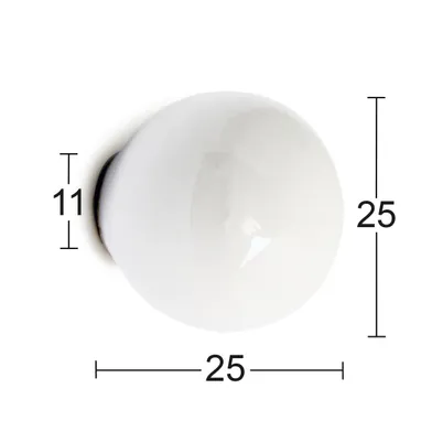 Knopp Lucas 25 mm, Vit