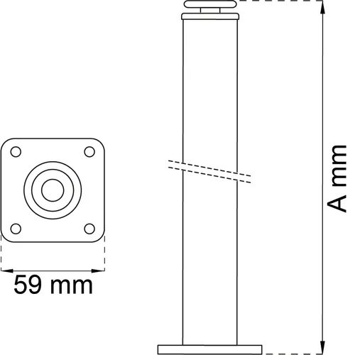 Bordsben 511 120x30 mm, Vit