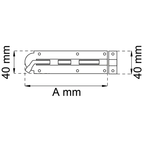 Skjutregel 100 mm, FZB, kolv 11 mm