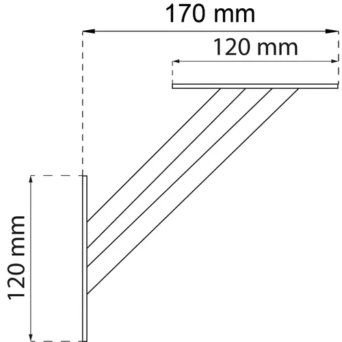 Konsol Nemo 165x165 mm, Svart