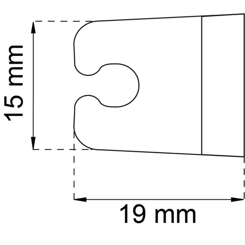 Stånghållare 1512-5 Vit, 2-pack