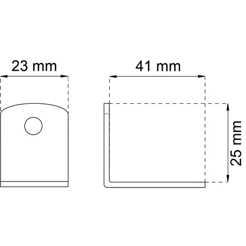 Möbelvinkel 501 25x41 mm, FZB, 40-pack