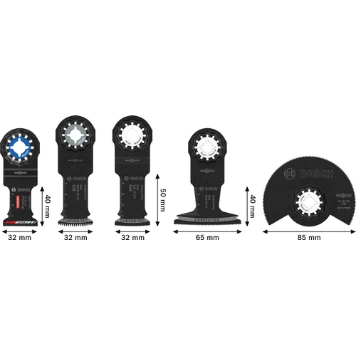 Sågblad tillbehörssats f. Multimaskin Trä/Metall, 5 delar