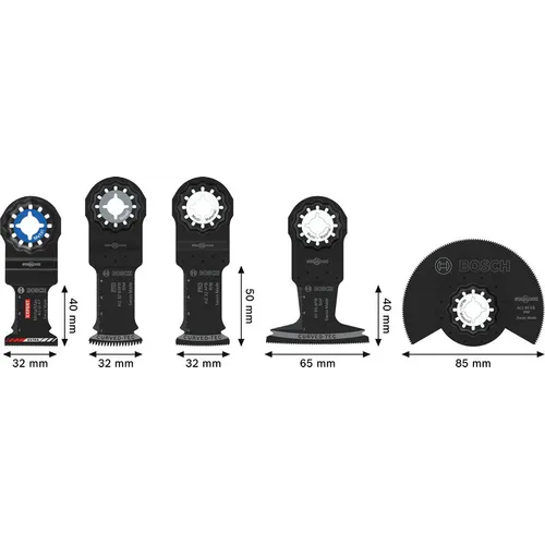 Sågblad tillbehörssats f. Multimaskin Trä/Metall, 5 delar