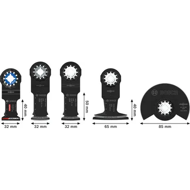 Sågblad tillbehörssats f. Multimaskin Trä/Metall, 5 delar