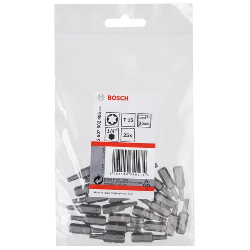 Bits Torx 25 mm Extra Hard T15, 25-pack