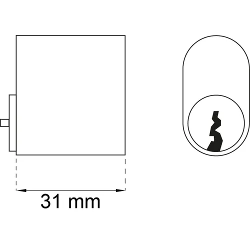 Cylinder 601 7-stift Krom