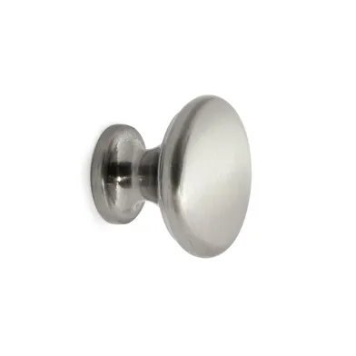 Knopp Adrian 38 mm, Borstad nickel