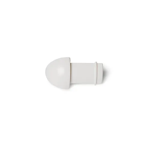 Hörndel kvartsrund  plast vit 8 mm
