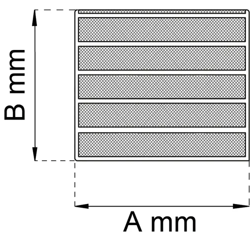 Ventilgaller 117 150x150 mm, Aluminium