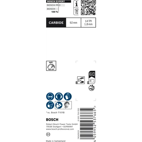 Sticksågblad T 128 BHM Laminat 92 mm,  3-pack